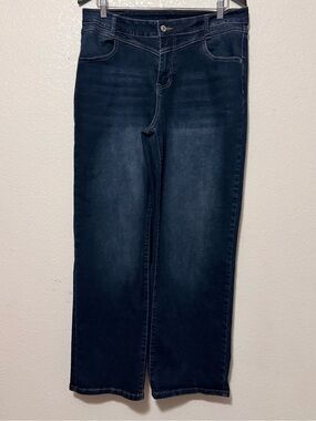 Sidefeel Women's Dark Blue Stretch Jeans